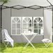 2 Paredes Laterais para Tendas PE e PVC Outsunny 293x193 Branco