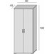 Armário multiuso com 2 portas com efeito madeira 90 Branco