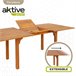 Mesa de jardim rectangular extensível em acácia para 6 pessoas Aktive Madeira