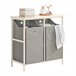 Cesto para roupa suja com 2 compartimentos BZR57-W SoBuy Branco
