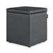 Puff Cube Arcon Leatherette Abafador marinho interno HAPPERS Cinza Escuro
