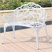 Banco de jardim em ferro fundido com 2 lugares 99x54 Branco