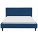 Beliani Cama com estrado Veludo FITOU 150x214 Azul