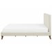 Beliani Cama com estrado Chenille TALENCE 198x218 Bege