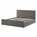 Beliani Cama con almacenaje Terciopelo ROCHEFORT 150x214 Cinza