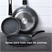 8pc + Conjunto 3 jogo de bateria de cozinha de Sartenes Multicor