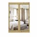 Roupeiro TOUCH II portas deslizantes com espelho 150x215cm Carvalho