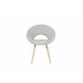 Beliani Silla de comedor ROSLYN Cinza Claro