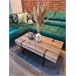 Beliani Almofada decorativa FREESIA 45x45 Azul/ Verde