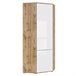 Armário de canto de 2 portas Selma Natural/ Branco