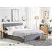Beliani Cama con almacenaje Terciopelo ROCHEFORT 150x214 Cinza