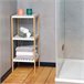 Prateleira de banheiro Well Home com 3 prateleiras em MDF Branco