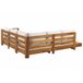 Beliani Conjunto lounge Madeira de acácia MARETTIMO Branco/ Bege