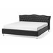 Beliani Cama Piel sintética METZ 169x217 Preto