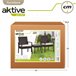 Conjunto de mobiliário de terraço com cadeirões e mesa de rotim Aktive Preto