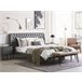 Beliani Cama com estrado Pele sintética ESSONNE 228x219 Cinza