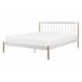 Beliani Cama com estrado Metal MAURS 147x209 Branco
