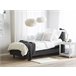 Beliani Cama ajustável Poliéster DUKE 82x216 Cinza Claro
