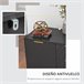 Aparador MDF e Metal HOMCOM, casa - móveis de armazenamento Preto