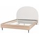 Beliani Cama com estrado Poliéster MILLAY 176x211 Branco/ Bege