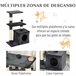 Arranhador para Gatos Aglomerado de Madeira, Pelúcia e Sisal Cinza