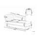 Beliani Chaise longue versão à esquerda Pele sintética NIMES Branco