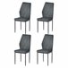 Pacote com 4 cadeiras contemporâneas para sala de estar e jantar Pacote com 4 cadeiras contemporâneas para sala de estar e jantar Cinza