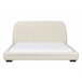 Beliani Cama de água Bouclé ROISEL 181x226 Creme