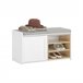 Banco de sapatos com 1 porta SoBuy FSR109-WN 80 Branco