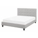 Beliani Cama com estrado Poliéster ROCHELLE 147x218 Cinza Claro