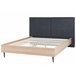 Beliani Cama com estrado Poliéster IZERNORE 187x215 Cinza Escuro