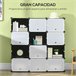 Armário Modular 12 Cubos PP e Aço HOMCOM 125 Branco