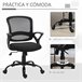 Cadeira de Escritório Espuma, Nylon, PP, Metal e Malha Vinsetto Preto