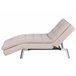 Beliani Chaise longue Terciopelo LOIRET Bege