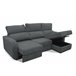 Chaise longue convertível em cama tecido APRIL Cinza