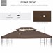Cobertura de Substituição para Pérgola Poliéster Outsunny 400x300 Castanho