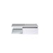 Mesa de centro modelo DUNE branco Branco Brillo