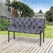 Almofada para Banco com Encosto Poliéster e Algodão Outsunny 150x98 Cinza