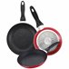 5 peças e frigideiras de bateria de cozinha Cromada