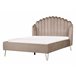 Beliani Cama Terciopelo AMBILLOU 157x214 Cinza Escuro