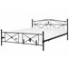 Beliani Cama com estrado Metal RODEZ 186x208 Branco