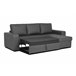 Chaise longue de pele sintética com cama HARRY Branco