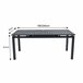 Mesa de jardim extensível ORION cinzento escuro Cinza Escuro