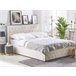 Beliani Cama com estrado Veludo AMIENS 191x217 Bege