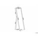 Beliani Espelho de pé TORCY 40x3 Branco