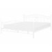 Beliani Cama com estrado Metal ANTLIA 188x209 Branco