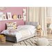 Beliani Cama continental Poliéster ADMIRAL 99x212 Cinza Claro