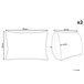 Beliani Cojín decorativo SVEN 30x50 Branco/ Preto