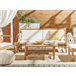 Beliani Conjunto lounge Madeira de bambu RICCIONE Castanho