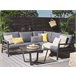 Beliani Conjunto lounge VIZZINI Cinza Escuro